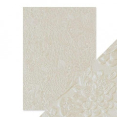 Tonic Studios Embossed Paper - Ivory Bouquet