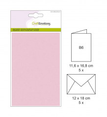  B6 Karte mit Kuvert, rose