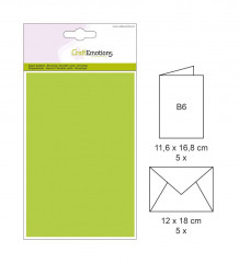  B6 Karte mit Kuvert, apfelgrün