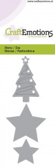 CraftEmotions Die - Weihnachtsbaum, Sterne
