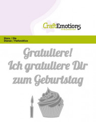 CraftEmotions Die Text - Gratuliere zum Geburtstag (DE)