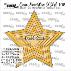 Crea-Nest-Lies XXL Stanze - Nr. 102 - Stern mit doppelter Stichl