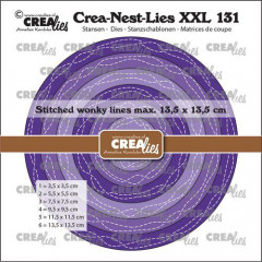 Crea-Nest-Lies XXL Stanze - Nr. 131 - Kreise mit 2 Nähten
