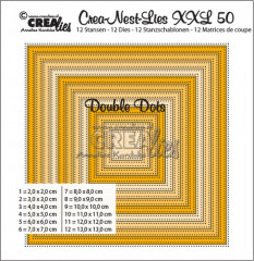 Crea-Nest-Lies XXL Stanze - Nr. 50 - Doppel Dots Quadrate