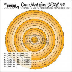 Crea-Nest-Lies XXL Stanze - Nr. 92 - Kreise mit rauen Kanten