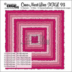 Crea-Nest-Lies XXL Stanze - Nr. 93 - Quadrate mit rauen Kanten