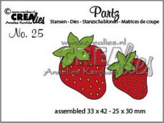 Crealies Partz - Nr. 25 - Erdbeeren