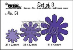 Set of 3 Stanze - Nr. 51 - Blume 22