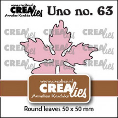 Crealies Uno No. 63 - Weihnachtsstern runde Blätter