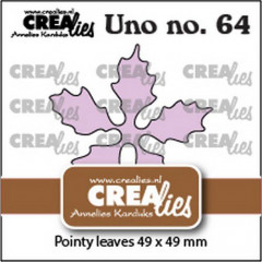 Crealies Uno No. 64 - Weihnachtsstern spitze Blätter