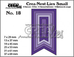 Crea-Nest-Lies Small Stanze - Nr. 18 - Fishtail Banner glatt (6x