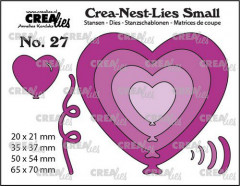Crea-nest-Lies - kleine Herzballons 4x