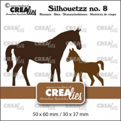 Crealies Silhouetzz No. 8 - Stute und Fohlen