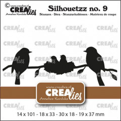 Crealies Silhouetzz no. 09 - 2 Vögel