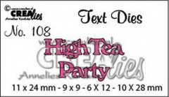 Crealies Text Dies -  Nr. 107 - High Tea Party