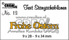 CREAlies Text Stanzschablonen - Nr. 13 - Frohe Ostern