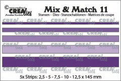 Crealies Mix and Match - Nr. 11 - Streifen glatt (5x)