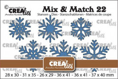 Crealies Mix and Match Nr. 22 - Schneeflocken