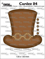 Crealies Cardzz - Nr. 24 - Steampunk Hut und Brille