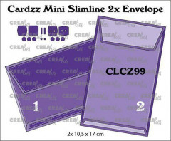 Crealies Cardzz - Mini Slimline 2x Umschlag
