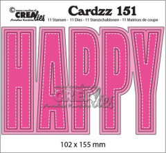 Crealies Cardzz - Nr. 151 - HAPPY