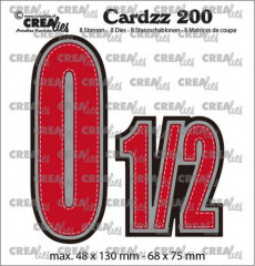 Crealies Cardzz - Nr. 200 - Zahlen 0 und 1/2