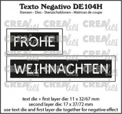 Crealies Texto - FROHE WEIHNACHTEN horizontal (DE)