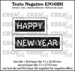 Crealies Texto - HAPPY NEW YEAR horizontal (EN)