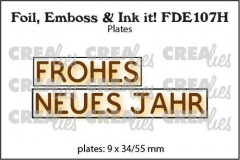 Crealies Foil, Emboss and Ink it - FROHES NEUES JAHR (DE)