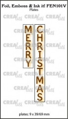 Crealies Foil, Emboss and Ink it - MERRY CHRISTMAS (EN)