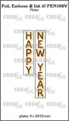 Crealies Foil, Emboss and Ink it - HAPPY NEW YEAR (EN)