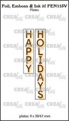 Crealies Foil, Emboss and Ink it - HAPPY HOLIDAYS (EN)