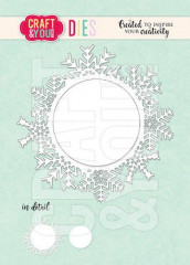Craft and You Cutting Die - Snowflake frame round