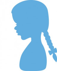 Creatables - Silhouette girl with braids