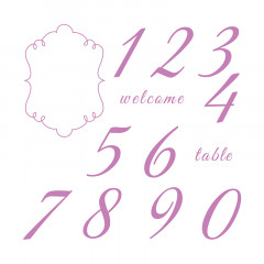 Framelits Die Set w/ Stamps - Elegant Table Numbers