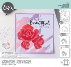 Sizzix Layered Stencils - Watercolor Roses