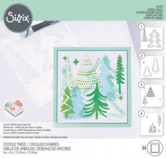 Sizzix Layered Stencils - Doodle Trees