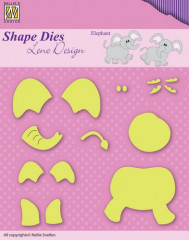 Shape Die - Lene Baby Aufbau Elefant