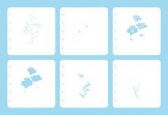 Layered combi stencil set of 7 - Orchidee