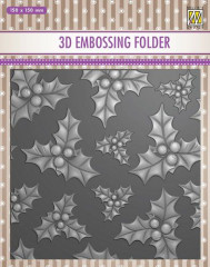 3D Embossing Folder - Stechpalmenblätter