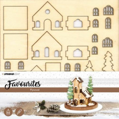 Plywood favourites wooden scenery Kirche