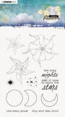 Studio Light Clear Stamps - Moon Flower Nr. 133