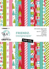 Studio Light A5 Paper Pad - Holly jolly Friendz Nr. 79