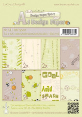 LeCrea Designpapier Set - Sport beige/grün