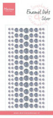 Decoration Enamel Dots - Silberglitter