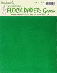 Flock Papier grün, selbstklebend