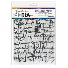 Dina Wakley Media Collage Paper - Text collage