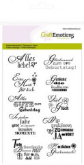 Clear Stamps - Text Glückwunsch (DE)