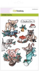 Clear Stamps - Christmas Pets 1