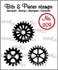 Clear Stamps Bits and Pieces - Nr. 209 - 3x Zahnräder (solide)